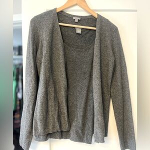 Ann Taylor M sweater set. Tank top + button down cover up